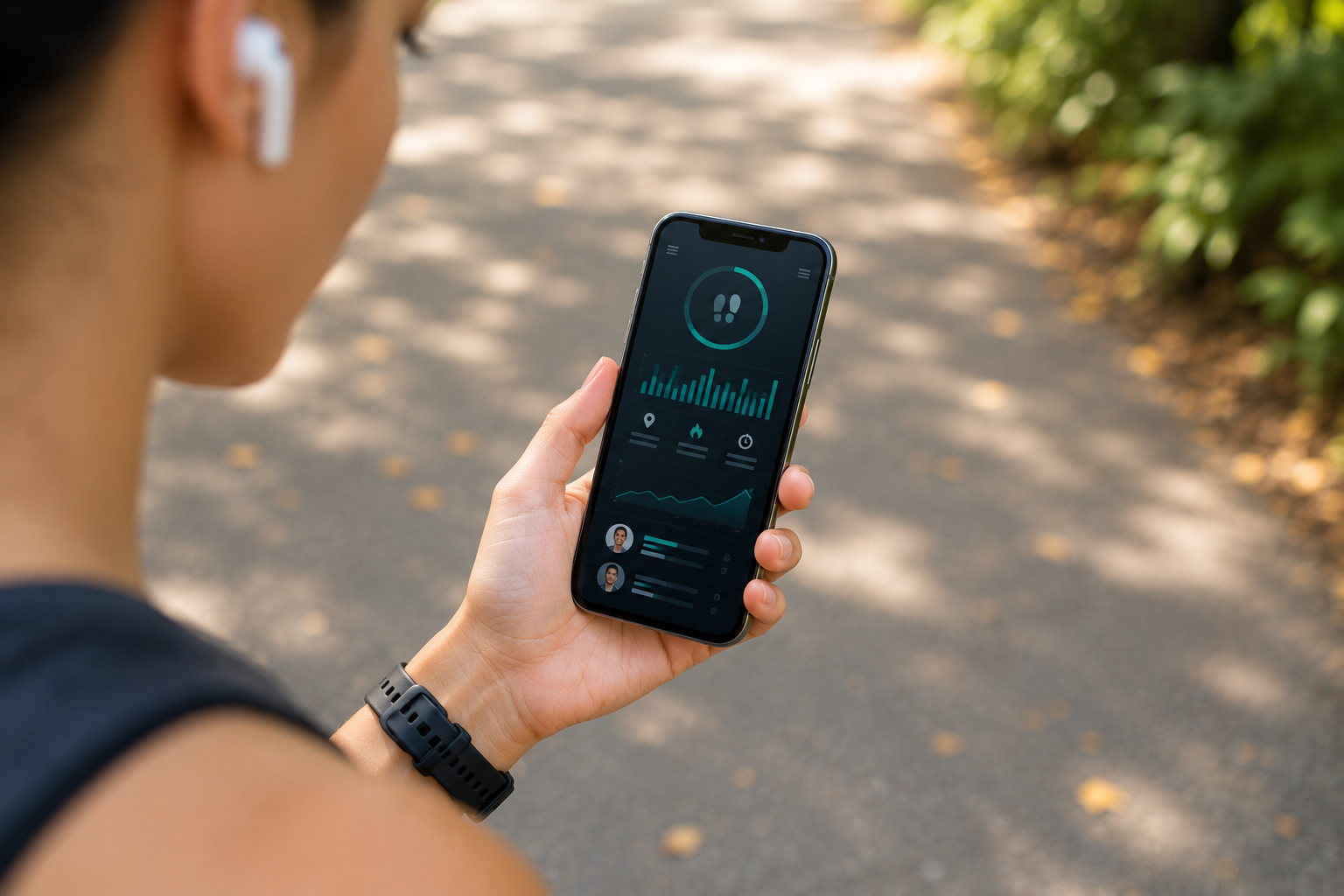 Step challenge dashboard outdoors